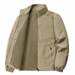 Kevadine ja s&uuml;gisene meeste jakk v&auml;lispordiks, vaba l&otilde;ikega, korea stiilis, vaba aja veetmiseks, keskealiste ja eakate jakk XL khaki