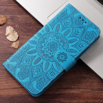 Magnetiline Nahast Klapp-Rahakott iPhone 16e 16 15 14 13 12 11 8 7 Plus Pro X XR XS Max Telefonile | P&auml;evalille ja Reljeefne Disain For iPhone 15 sinine