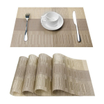 WHQ 4PCS/SET Pinnamatid PVC lauamatt kudumine triibupadjad Kaubaalused Napperon lauamatt Tapete de lugar k&ouml;&ouml;gitarvikud 4pcs set
