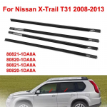 Nissan X-Trail T31 2008-2013 jaoks 4 tk Auto v&auml;lisakende kummist ilmastikukindel tihendiriba ukse liistude viimistlus klaas tuuleklaas