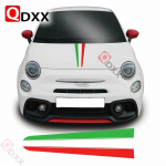 Auto kapotikleebised Itaalia lipuga kapotiriba Fiat 500 595 Abarthile Vin&uuml;&uuml;lkleebis Graafiline kaunistus