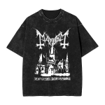 Mayhem Pestud T-s&auml;rk Meeste Norra B&auml;nd Y2K P&otilde;hiline Vabaaja T-s&auml;rgid Suvine Hingav Populaarne T-s&auml;rk Prinditud &Uuml;le suuruse R&otilde;ivad S mitmev&auml;rviline