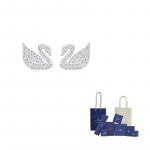 Swarovski roodiumiga kaetud k&otilde;rvar&otilde;ngad Naistele Valge Original Brand Box And Bag valge