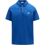 Moncler Logo Tikitud Puuvillane L&uuml;hikeste Varrukatega Polo S&auml;rk Meeste polo s&auml;rgid Sinine G10918A7070084556793 L blue