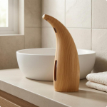 Automaatne seebialus Veekindel L&auml;bipaistev aken Vannitoa ese Hele Light Wood Grain gray