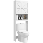 Tualettruumi kohale paigaldatav hoiukapp, Vannitoakapp 2 ust riiul 58,5L x 23S x 170K cm Valge 58.5 x 23 x 170 cm