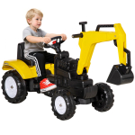 Pedaalitraktor lastele +3 aastat esilaadurikahuri ja helisignaaliga Kandev&otilde;ime 35kg Laste traktor 107x42x71 cm Kollane 107 x 42 x 71 cm