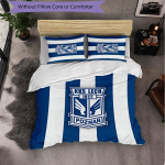 Lech Poznan 3-osaline voodipesukomplekt Pehme tekikott komplekt padjap&uuml;&uuml;ridega Tr&uuml;kitud magamistoa sisustuskomplekt koduks 140cm*200cm