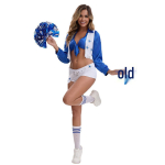 2025 Sinine Cheerleaderi vorm jalgpalli MMiks - Beebi pluus ja l&uuml;hikeste p&uuml;kste komplekt XS blue