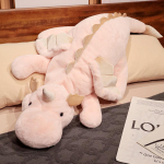 70-150cm Kawaii Lamav Draakoni Nukk Multikas T&auml;idisloom Kohev Suurte Tiibadega Pehme Dinosaurus Pl&uuml;&uuml;sist M&auml;nguasjad Poistele S&uuml;nnip&auml;evakingitus Dekoor 70cm roosa