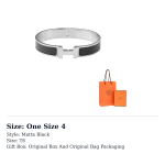 HERMES Clic HHClic H K&auml;ev&otilde;rud Unisex Matt Must H703203FB01 One Size 4 must