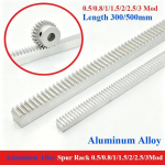 1 tk alumiiniumisulamist hammaslatt mod 0.5/0.8/1/1.5/2/2.5/3M Sirge hammastega ajamihammaslatt 8x8 10x10 12x12 15x15 20x20 Silinderhambaline hammaslatt 0.8Mod 10x10x500mm
