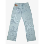 VibeStreet Y2k Retro L&otilde;dvad teksap&uuml;ksid Trendikas Kupido Ingli Muster Meeste Naiste P&uuml;ksid Ameerika Hip Hop Streetwear Unisex Vabaaja Sirge S&auml;&auml;rega Teksap&uuml;ksid L white