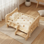 K&otilde;rgendatud komposiitmaterjalist voodi Puidust lemmiklooma magamisjaam koertele Nelja hooaja Solid Wood Bed - C