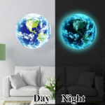 Bright Moon Earth koomiksite isetegemise 3D-seinakleebised lastele magamistoas helendavad seinakleebis 20 cm sinine