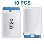 Alumiiniumfooliumist kaardi kaitse&uuml;mbris RFID-d blokeeriv turvakilp, identifitseerimisvarrukad kaardikott 10 PCS