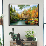 DIY Teemantmaali tikandid Ristpistes Teemantmosaiigist seinakleebis Kodukaunistus 20X30CM