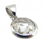 Les Tr&eacute;sors De Lily [E9197] - Pendentif Argent 'Linda' Blanc  argent&eacute; (rhodi&eacute;) - 14 mm valge