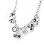 NOA [H8987] - Collier Cr&eacute;ateur 'So British' noir gris hall