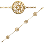 Les Tr&eacute;sors De Lily [J0851] - Bracelet Plaqu&eacute; Or 'Chor&eacute;graphie' dor&eacute; - 11 et 15 mm kuld
