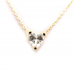 Altesse [K4524] - Collier Plaqu&eacute; Or 'Love' blanc kuld