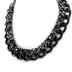 Les Tr&eacute;sors De Lily [L6060] - Collier Cr&eacute;ateur 'Scarlett' noir gris - 22 mm must