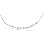 Les Tr&eacute;sors De Lily [N7122] - h&otilde;bedane kaelakee 'Sissi' h&otilde;bevalge (roodiumiga kaetud) - 50x3 mm h&otilde;be