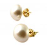 Les Tr&eacute;sors De Lily [N7248] - Elevandiluust  Perla  kullatud k&otilde;rvar&otilde;ngad - 10 mm valge