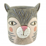 Allen Designs [P9065] - Cache pot r&eacute;sine 'Allen Designs' gris (chat) - 19x16 cm hall