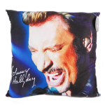 Johnny Hallyday [P9995] - Dekoratiivne padi  Johnny Hallyday  murrab h&auml;&auml;le (sinine) - 32 cm must