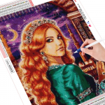 Huacani DIY 5D ruudukujuline rhinestone multifilm Printsess Teemanttikandid Ristpistes Kodukaunistus Full square 25*30 cm