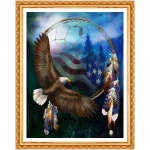 Loom, Teemanttikandid, Kotkas, T&auml;ispiste, Ristpiste, 5D, Sein, &Uuml;mar, Rhinestone,, Komplektid, Isetegija, Kodukaunistus, Kingitus 20X30CM