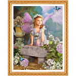 5D DIY Teemanttikandid Aed Ingel T&uuml;druk Teemantmaal Ristpistes Kirsikividekoratsioon 20X30CM