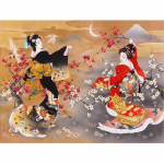 5D isetehtud teemanttikandid ristpistes teemantmosaiik jaapani naise gei&scaron;a teemantmaaling kodukaunistus 20X30CM