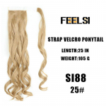 MERISIHAIR pikk laineline m&auml;his hobusesaba juuksepikendusega kuumakindlast s&uuml;nteetilisest looduslikust lainelisest poni sabast v&otilde;ltsjuuksed