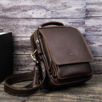 CONTACT'S Crazy Horse Leather Men Messenger Bag Vintage Crossbody &otilde;lakottid Multifunktsionaalne v&auml;ike k&auml;ekott, mis sobib 10,5-tollisele padjale kohv