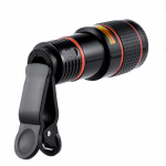 VAORLO Clip-on 12x telefoni objektiiv, optiline suum HD telefoto kaamera makro objektiivi komplekt universaalsele mobiiltelefonile nutitelefonile teleskoobi fookus Len must