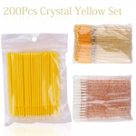 200 tk. Ripsmeharjad &Uuml;hekordsed tampooni mikrohari Huulekulmuhari Ripsmetu&scaron;&scaron; Aplikaator Spoolie Ripsmete Aksessuaarid