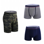 BONITOS 3Tk Print Pikad Bokserid Puuvillased Meeste Alusp&uuml;ksid Mugavad alusp&uuml;ksid Meeste Aluspesu S