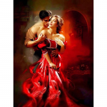 T&auml;isruudu/&uuml;mmarguse teemantmaaling Ristpistes tantsimise armastajatele Rhinestone mosaiik teemanttikandid Dekoratiivne kingitus Full Round 20x25CM