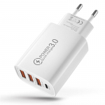 48W USB laadija QC 3.0 Type C PD kiirlaadimine iPhone 12 13 Max jaoks Samsung S21 Huawei Xiaomi mobiiltelefoni EU/US pistikuga seinalaadija EU Plug