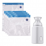 Elektripump koos USB-kaabliga vaakumhoiukottidega 5 salvestuskotti, laetav kaasaskantav valge