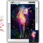 DIY 5D teemantmaaling Loom Blaze Hobune ristpiste komplekt t&auml;ispuur Tikand Mosaiik Art Pilt kividest kingitus Full Round 20X30CM