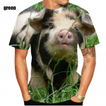 Populaarne uudisloomade sigade 3D-printimine T-s&auml;rk Funny Pig Casual suvine T-s&auml;rk XS-5XL L