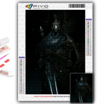 Teemantmaalim&auml;ng Dark Souls Teemantmosaiik K&auml;sit&ouml;&ouml; Teemanttikandid Maalimine Full Round 20X30CM