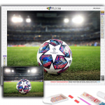 5D teemantmaaling jalgpall, sport DIY teemanttikandid kivist kodukaunistus Full Round 20X30CM