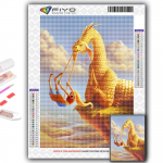 Teemantv&auml;rvimine Troonide m&auml;ng Draakon ja ilu Teemantmosaiik K&auml;sit&ouml;&ouml; Teemanttikandite maalimine Full Round 20X30CM