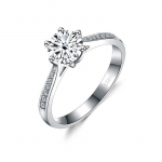BR Real 925 Sterling Silver 2,0 kate Moissanite s&otilde;rmus naistele &Uuml;mmargune briljantne briljantne pasjanss, kihlas&otilde;rmused, peened ehted 5 valge