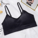 Seksikas juhtmevaba Bralette &otilde;mblusteta naiste rinnahoidja, polsterdatud magamiskotid U-kujulise seljaosaga sporditoru &uuml;laosa hingav Crop pesu aluspesu One Size must
