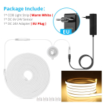 Nutikas PIR liikumisandur koos COB LED-neoonvalgusribaga 24 V veekindel lamp magamistuppa koridoris WC turvalisus &ouml;&ouml;valgustus 5M